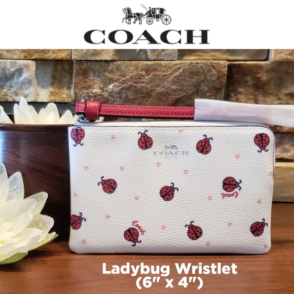 Coach Handbags - *SALE* NEW Coach Ladybug Wristlet...adorable 🐞